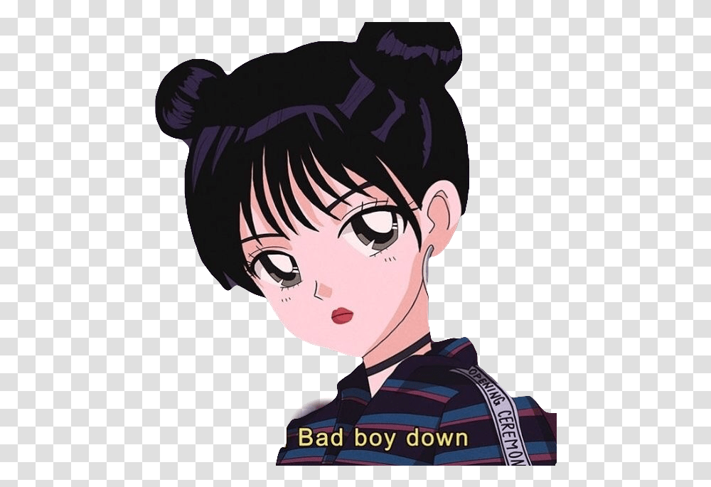 Download Anime Boy Clipart Bad Old School Anime Boy Aesthetic Anime Girl, Comics, Book, Manga, Person Transparent Png