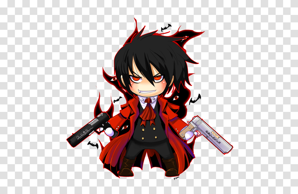 Download Anime Chibi Heart Most Popular Tags For This Image Alucard Hellsing Chibi, Person, Human, Manga, Comics Transparent Png