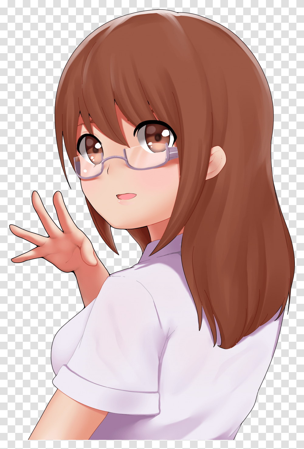 Download Anime Girl Image For Free Anime Girl, Person, Human, Sunglasses, Accessories Transparent Png