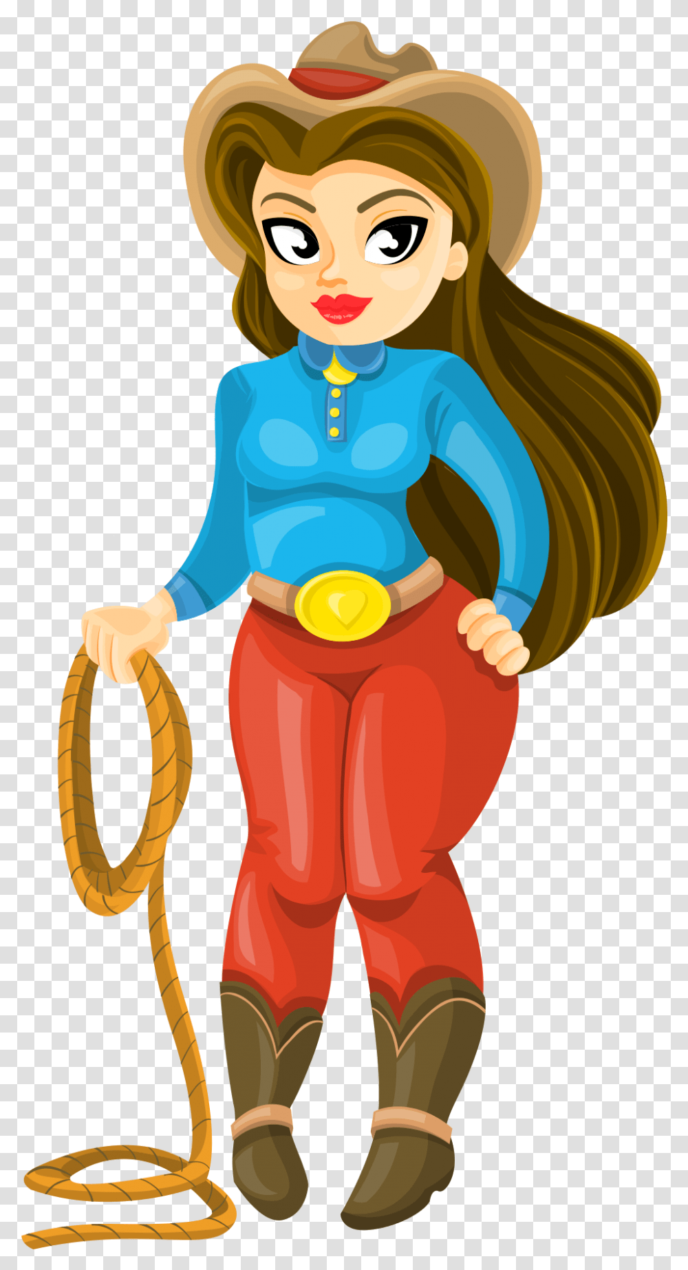 Download Anime Girl Image For Free Girl Cowboy, Person, Human, Toy, Sleeve Transparent Png