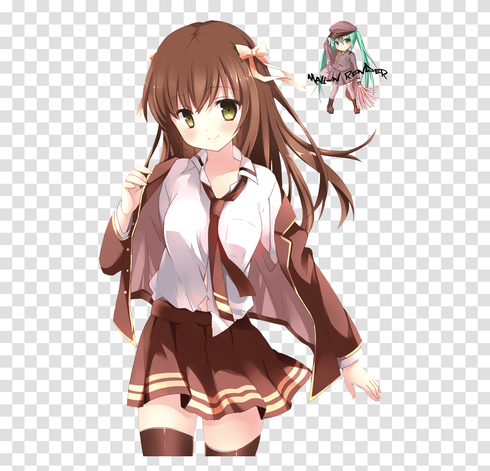 Download Anime Girl With Brown Hair Svg Free Library Brown Hair Anime Girl, Comics, Book, Manga, Doll Transparent Png