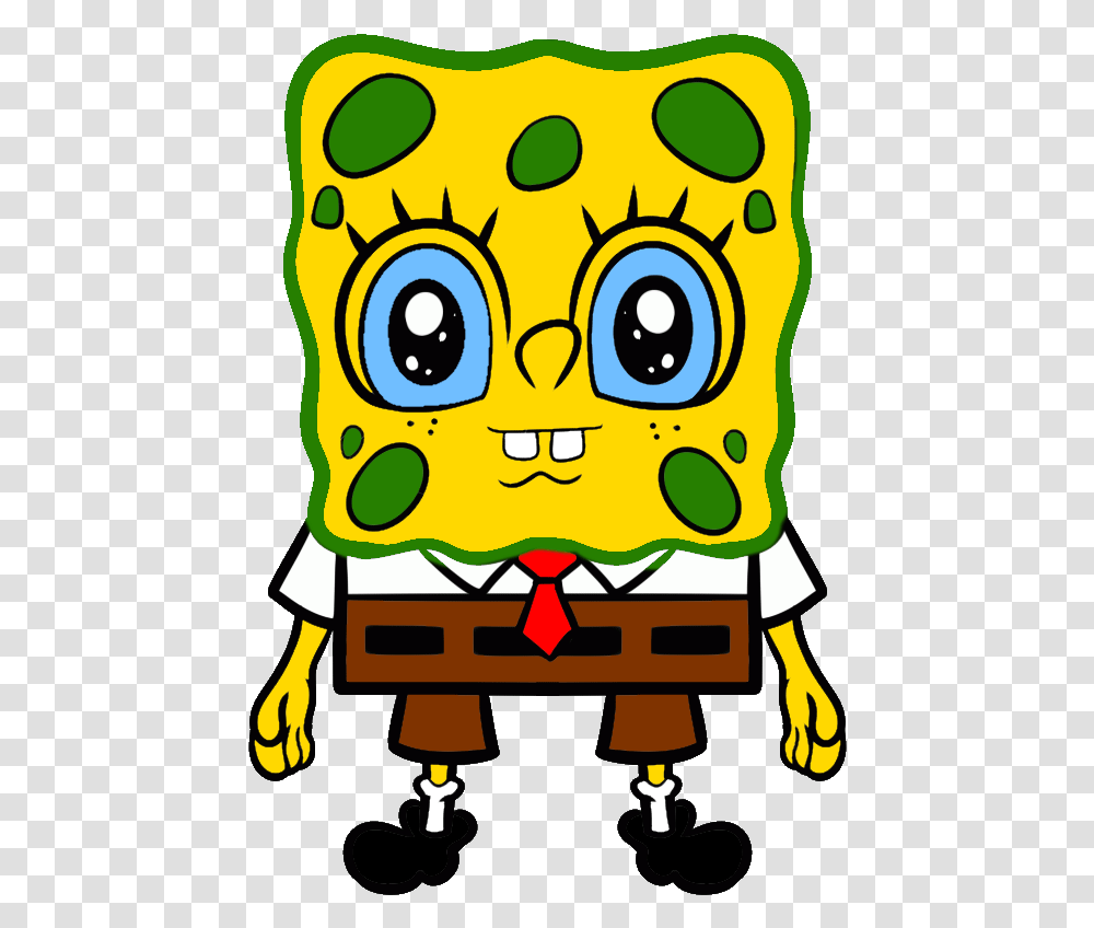 Download Anime Spongebob Anime Spongebob Image Chibi Anime Cute Easy Drawings, Food, Plant, Poster, Advertisement Transparent Png