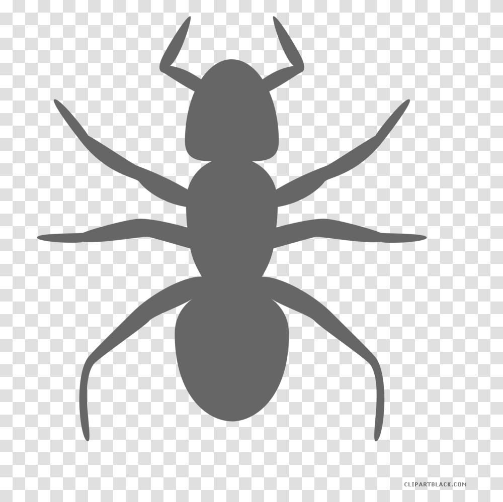 Download Ant Clipart Black And White Silhouette Ant Clip Art, Cross, Symbol, Animal, Invertebrate Transparent Png