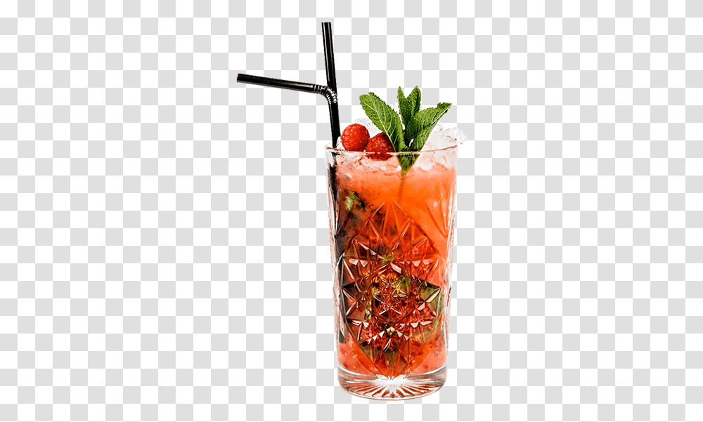 Download Apple And Raspberry Mojito Mocktail, Cocktail, Alcohol, Beverage, Potted Plant Transparent Png