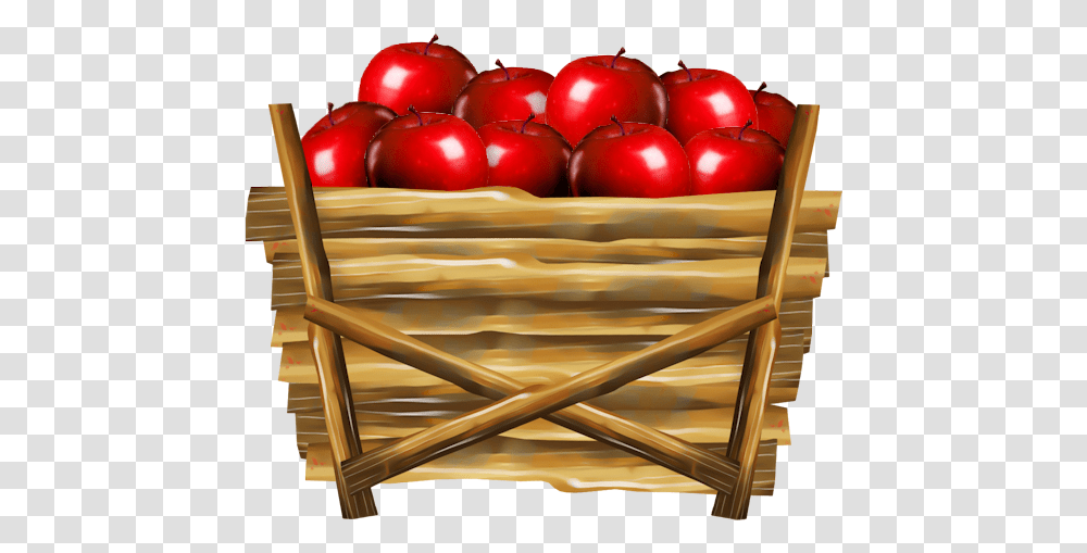 Download Apple Basket Clip Art Apple Basket Clipart, Plant, Fruit, Food, Chair Transparent Png