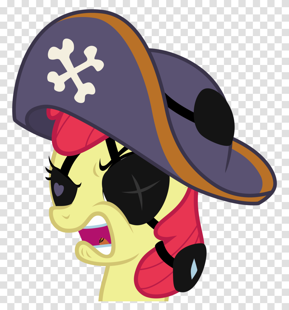Download Apple Bloom Artist Sollace Clothes Eyepatch Mlp Mlp Pirate Hat, Clothing, Apparel, Helmet, Baseball Cap Transparent Png