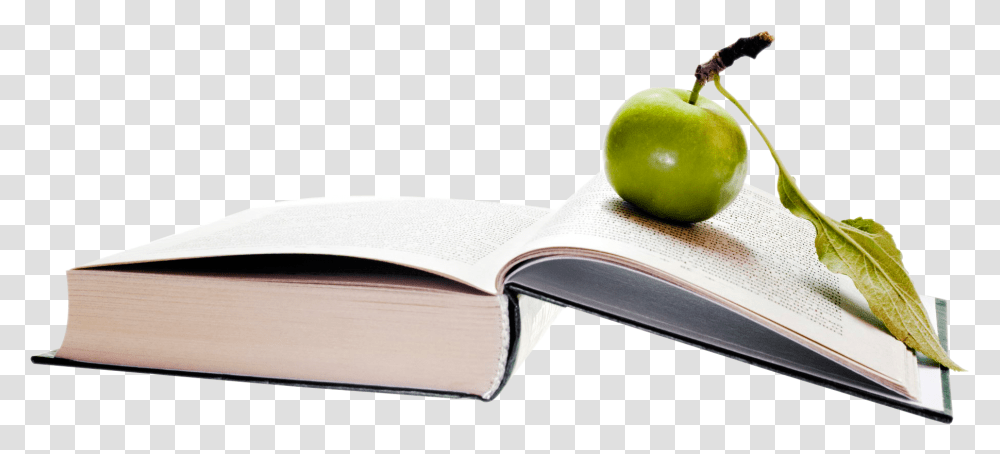 Download Apple Book And Apple, Plant, Fruit, Food Transparent Png