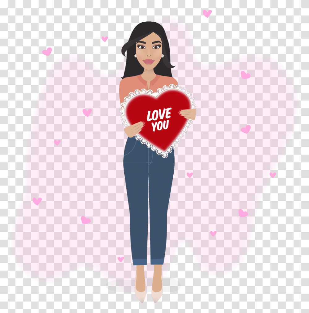 Download Arab And Khaleeji Emojis Arrive In Middle East Heart, Person, Female, Girl, Angel Transparent Png