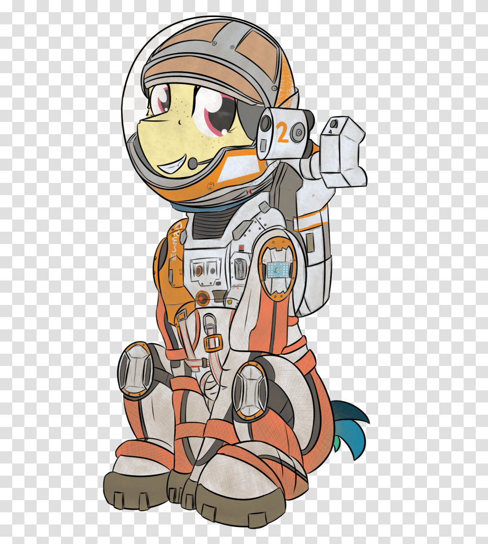 Download Ares 3 Artist Space Suit Image With No Cartoon, Person, Human, Astronaut, Helmet Transparent Png