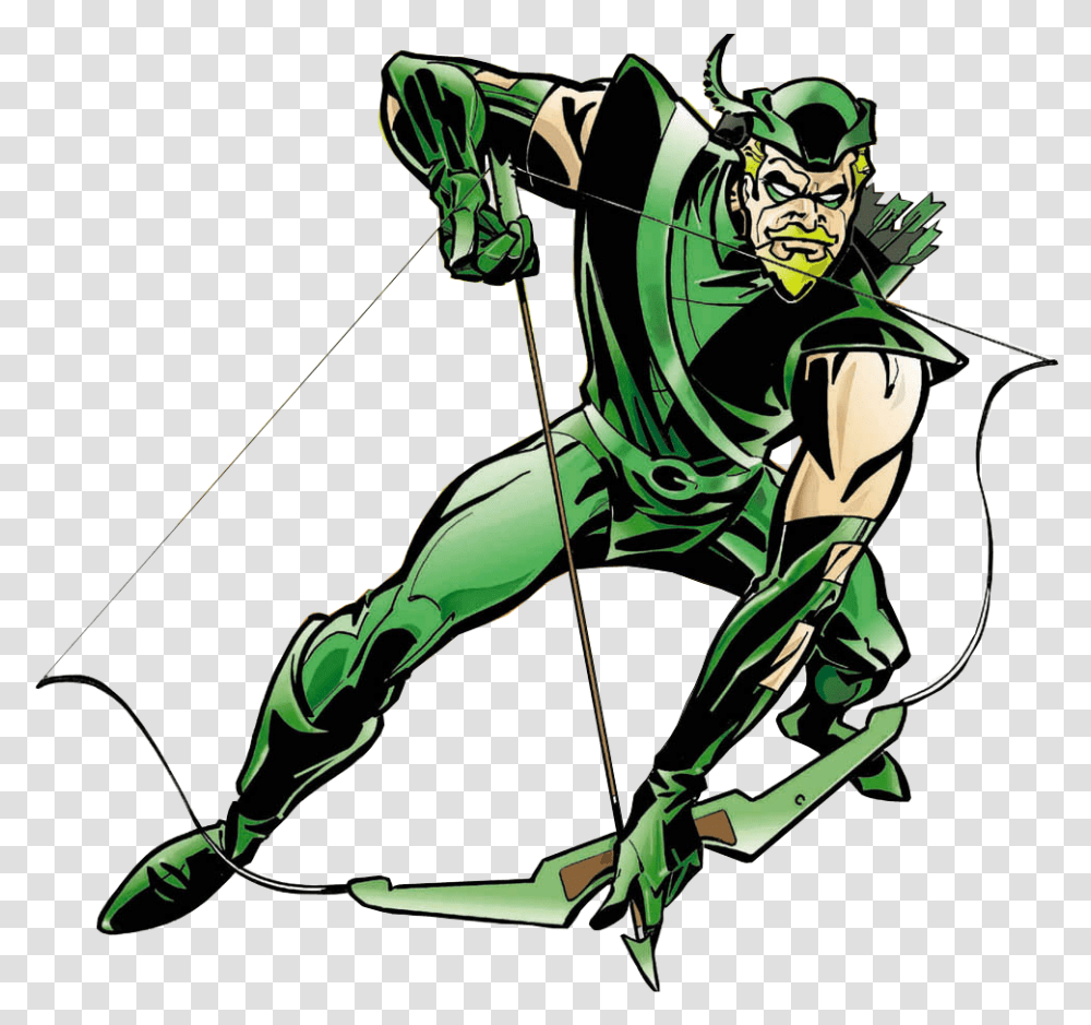 Download Arqueiro Verde Green Arrow Comic Green Arrow Superman, Bow, Archery, Sport, Person Transparent Png