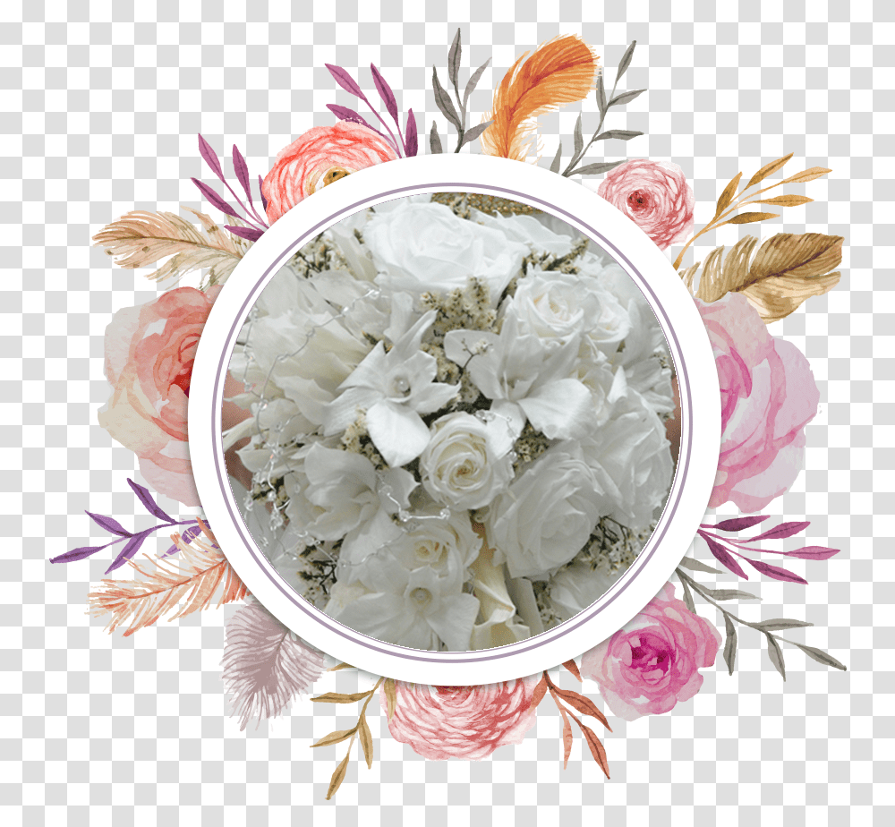 Download Arreglo Floral Watercolor Flower Watercolor Flower Frame, Plant, Blossom, Flower Bouquet, Flower Arrangement Transparent Png