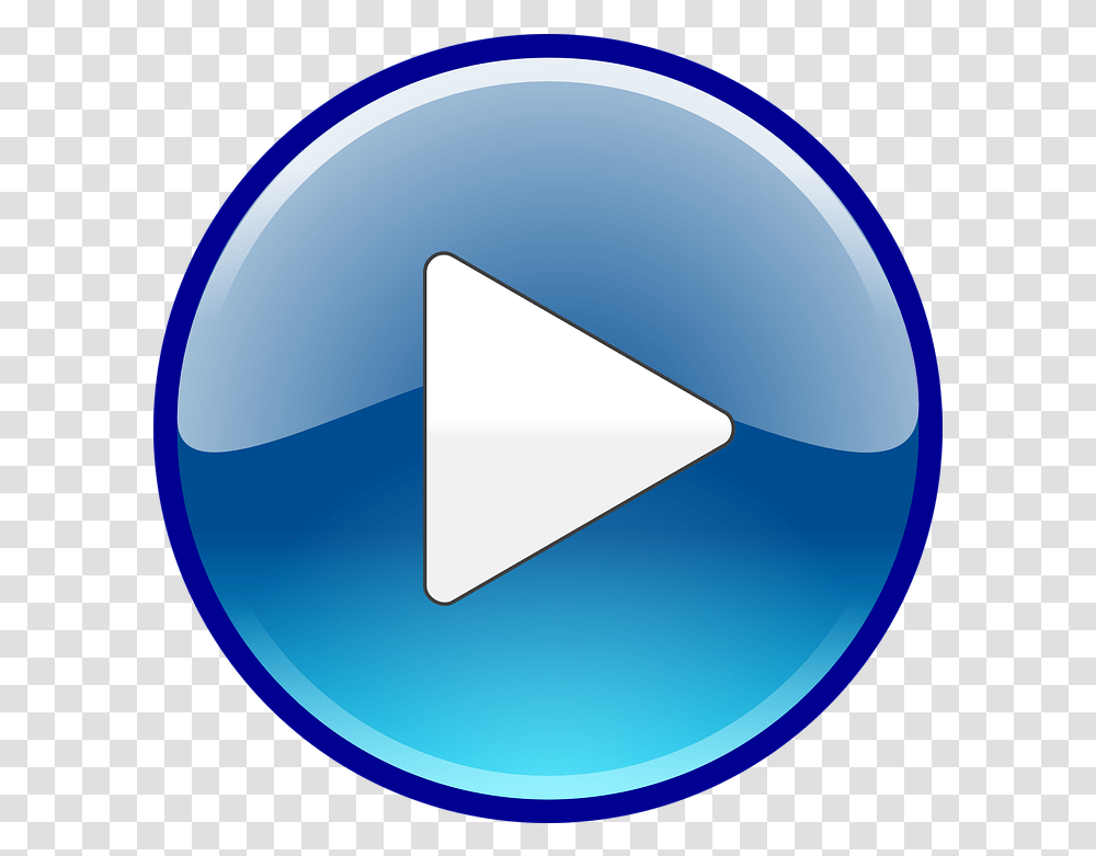 Download Arrow Symbol Play Button Image With No Blue Play Button, Sphere, Triangle, Graphics, Art Transparent Png