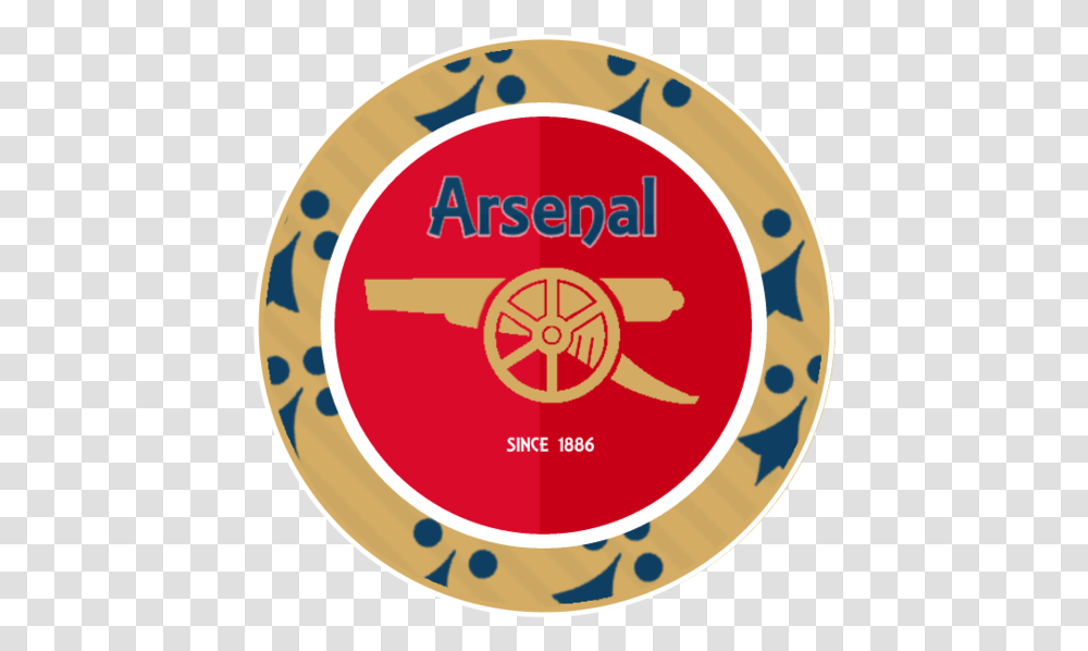 Download Arsenal Logo Images Galleries Circle, Symbol, Label, Text, Dish Transparent Png