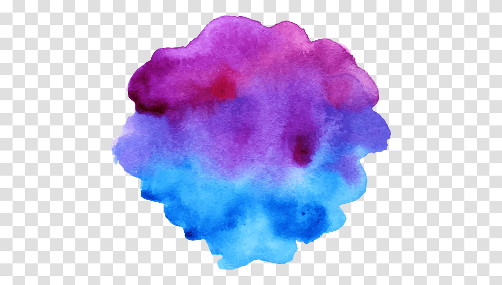 Download Art Colorful Effect Illustration Watercolor Splash Purple And Blue Splash, Stain, Mineral, Canvas, Sponge Animal Transparent Png