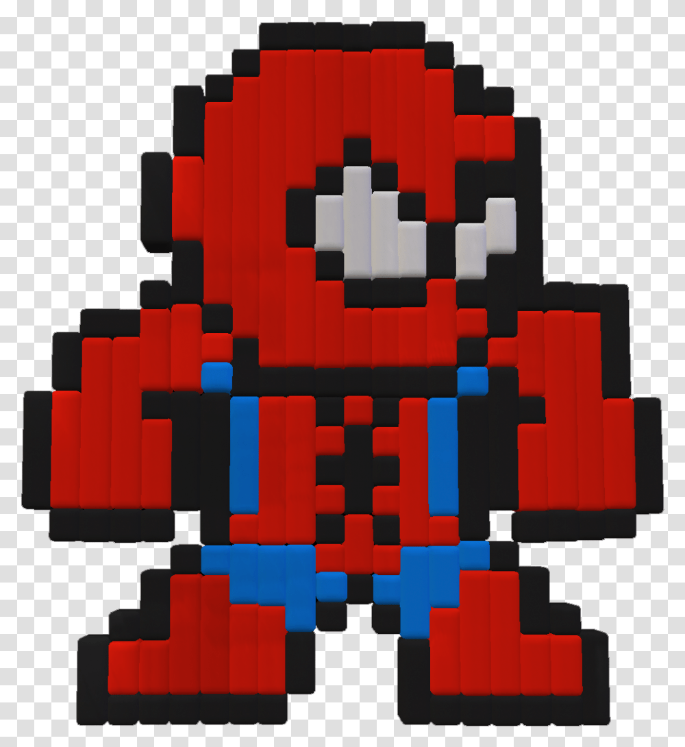 Download Art Hulk Miles Morales Line Pixel Red Hq Image Flash Minecraft Pixel Art, Toy, Pac Man Transparent Png