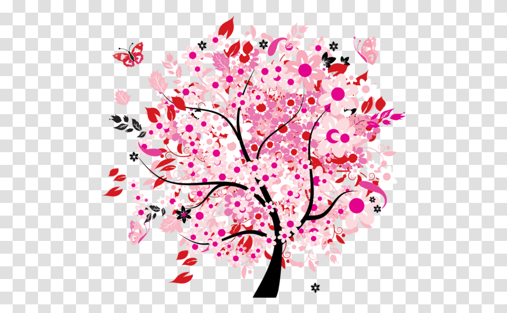 Download Art Wall Kids Phone Holder Tree Of Life Pink Tree Of Life, Graphics, Plant, Floral Design, Pattern Transparent Png