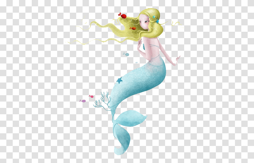 Download Art Watercolor Painting Mermaid Drawing Background, Graphics, Sea Life, Animal, Mammal Transparent Png