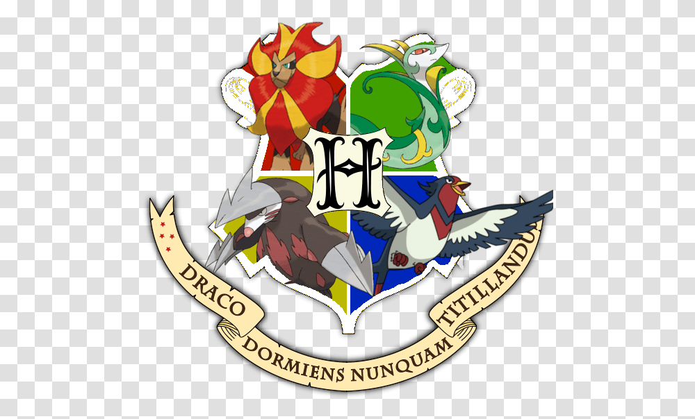 Download Artscraftsmade Pokemon Hogwarts Logo Full Size Hogwarts Coat Of Arms, Symbol, Emblem, Hand, Graphics Transparent Png
