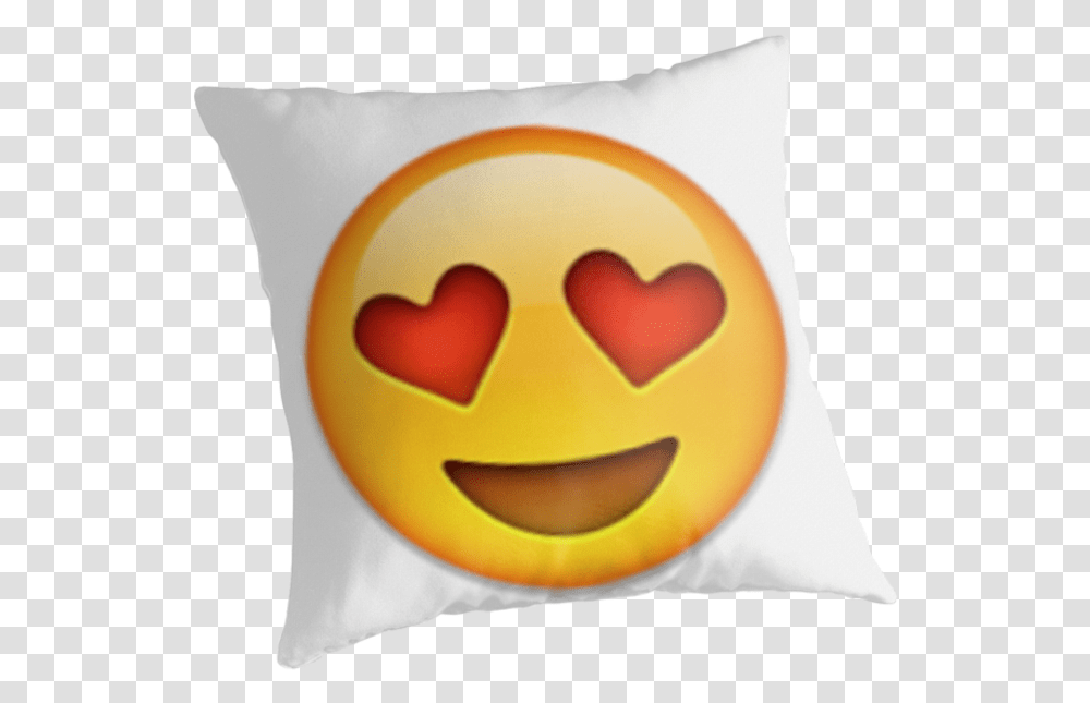 Download Assorted Portfolio Emoji Heart Eyes Faceemoji Apple Heart Eyes Emoji, Pillow, Cushion, Egg, Food Transparent Png