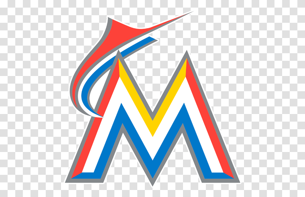 Download Atlanta Braves Baseball Clipart Miami Marlins Miami Marlins Logo, Symbol, Trademark, Text, Triangle Transparent Png