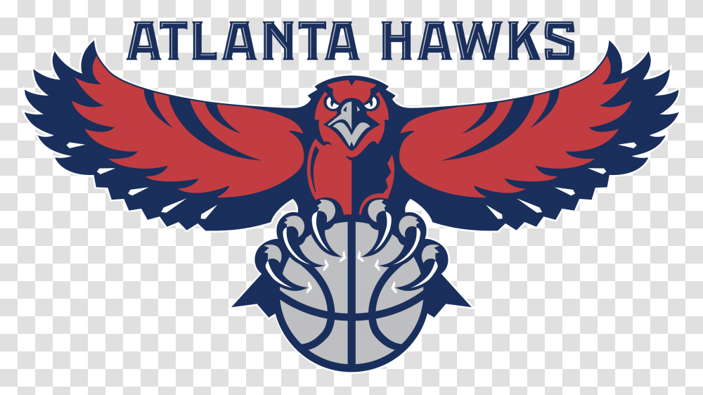Download Atlanta Hawks Logo Interesting Atlanta Hawks Old Logo, Symbol, Emblem, Pattern, Animal Transparent Png