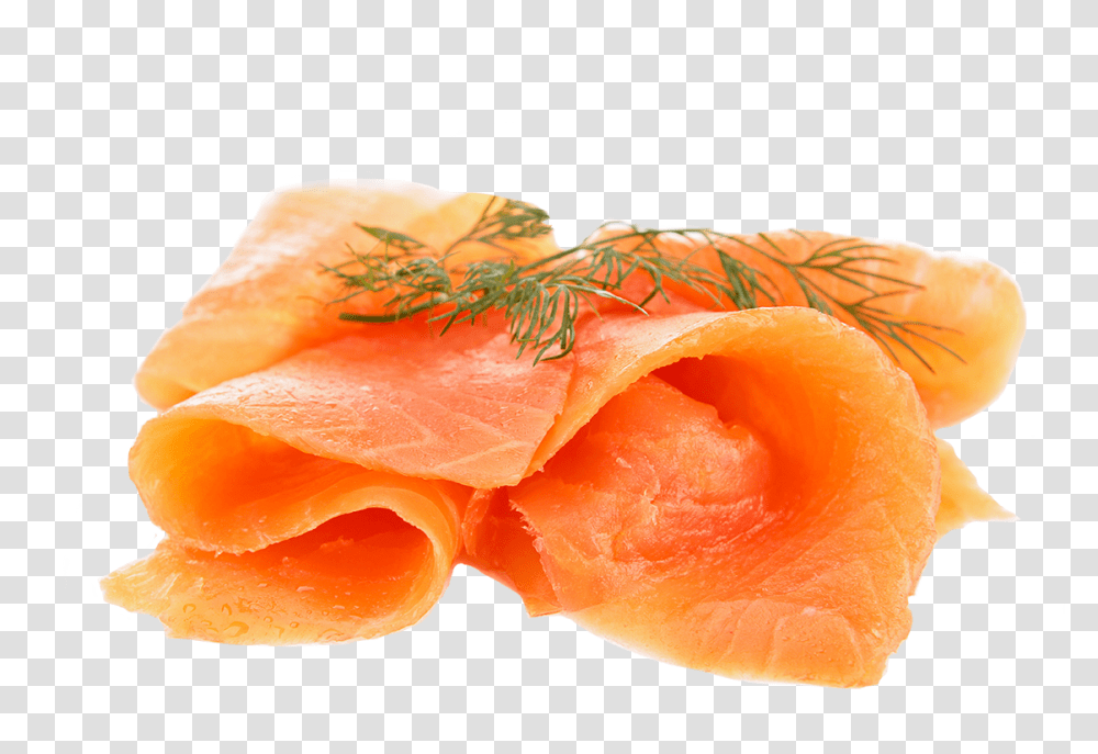Download Atlantic Smoked Salmon Hd Smoked Salmon, Plant, Food, Fungus, Dill Transparent Png