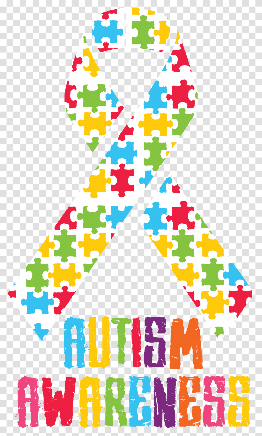 Download Autism Awareness Ribbon Autism Awareness Background, Alphabet, Text, Number, Symbol Transparent Png