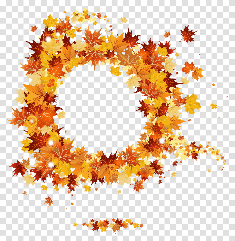 Download Autumn Pic Hq Image Fall Wreath Background Transparent Png