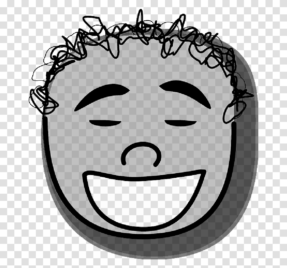 Download Avatar Curly Face Happy Angry Face Clipart, Stencil, Mask, Black Hair, Tunnel Transparent Png