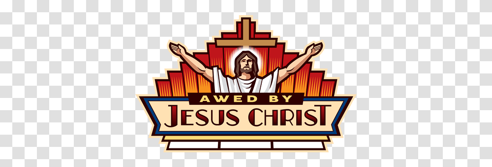 Download Awed By Jesus Christ Drawing People To Cross, Text, Crowd, Symbol Transparent Png