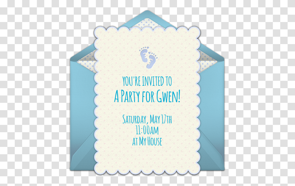 Download Baby Feet Online Invitation Birthday Full Size Paper, Word, Text, Flyer, Poster Transparent Png