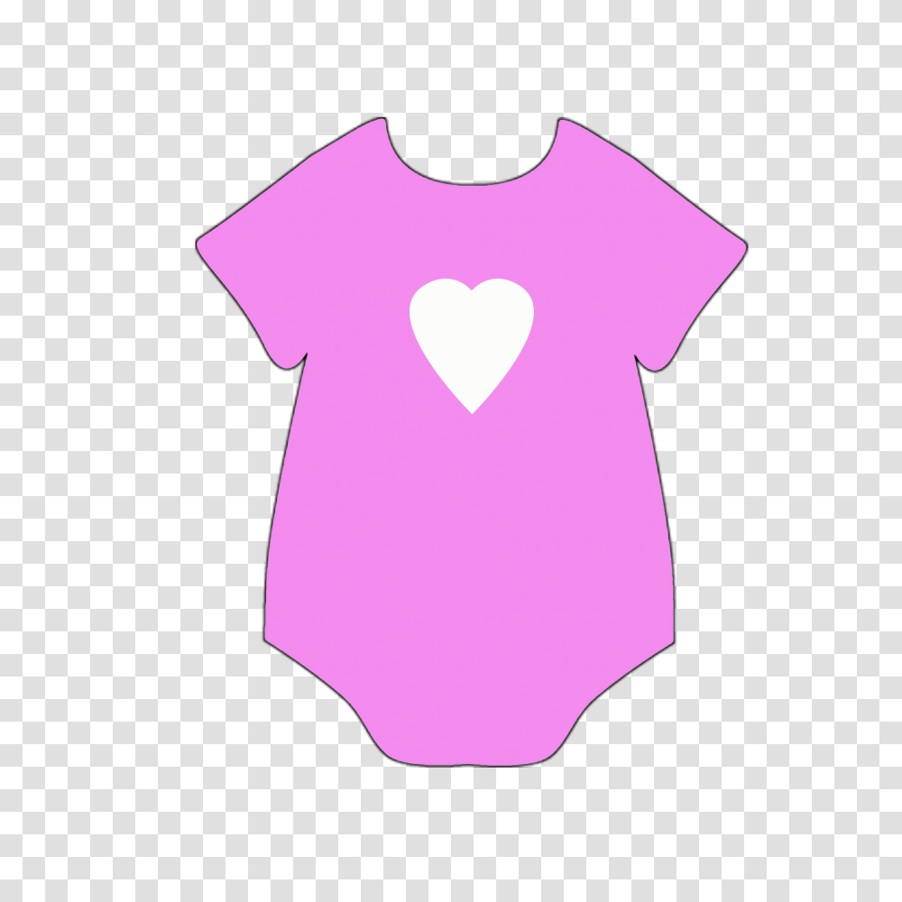 Download Baby Girl Shower Clipart Baby Onesie Svg Heart, Clothing, Apparel, Sleeve, Stain Transparent Png