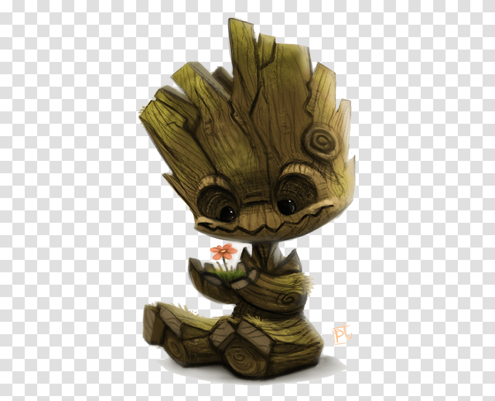 Download Baby Groot Groot, Figurine, Person, Bronze, Pillar Transparent Png