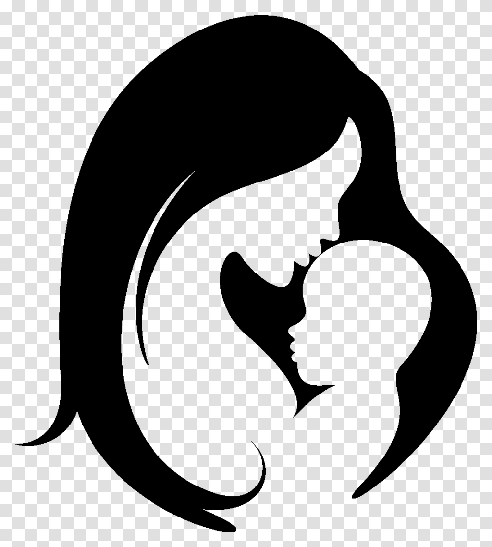 Download Baby Mama Mother Silhouette Child Hd Image Mother And Child Silhouette, Gray, World Of Warcraft Transparent Png