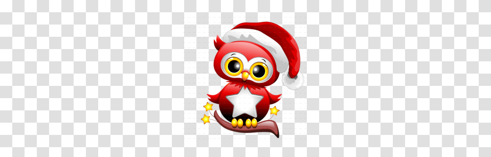 Download Baby Owl Christmas Clipart Owl Santa Claus Clip Art Owl, Toy, Logo, Trademark Transparent Png