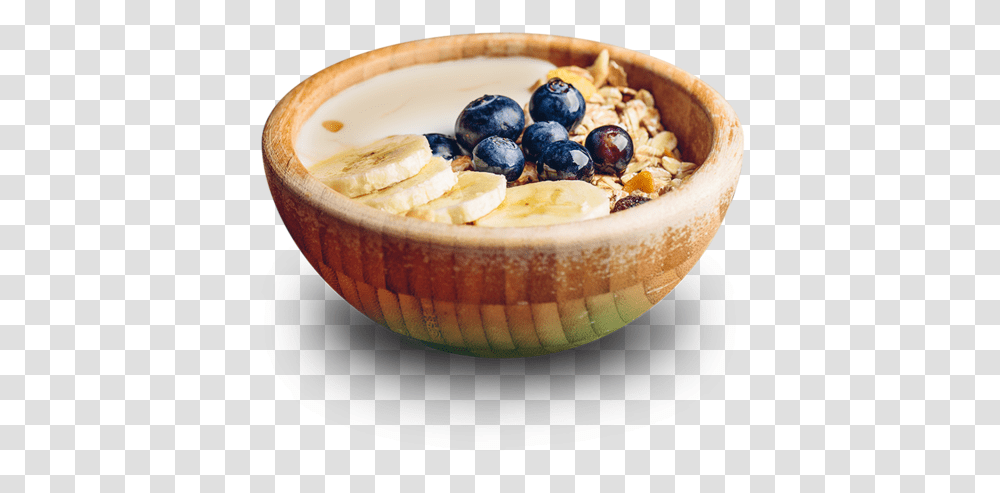 Download Background Porridge Oatmeal Granola Yoghurt Banana Blueberries, Plant, Blueberry, Fruit, Food Transparent Png