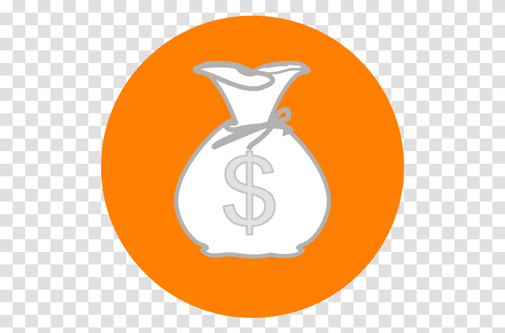 Download Bag Clip Art Bitcoin Logo Orange Money Clipart, Plant, Food, Fruit, Text Transparent Png