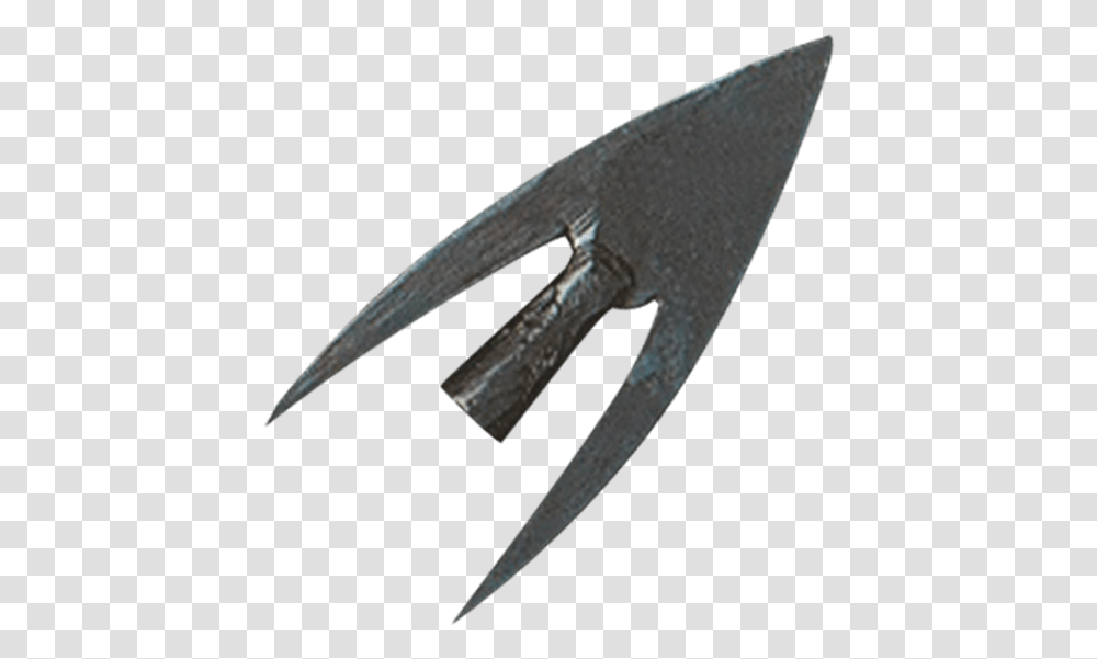 Download Barbed Broadhead Arrowhead Medieval Arrowhead Broadhead Arrowhead, Symbol, Sword, Blade, Weapon Transparent Png