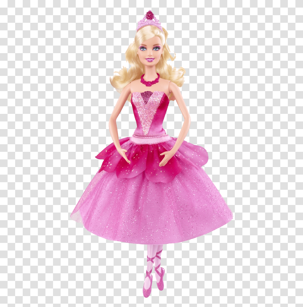 Download Barbie Doll File Pink Pink Shoes Barbie Ballet, Toy, Figurine, Person, Human Transparent Png