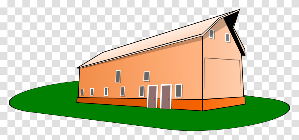 Download Barn Drawing Building Cartoon, Nature, Outdoors, Farm, Rural Transparent Png