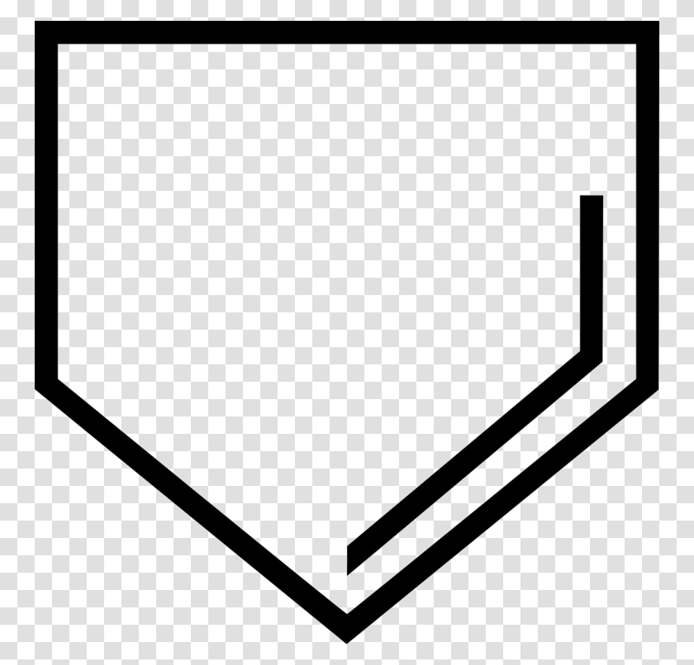 Download Baseball Home Plate Clipart Clip Art Baseball, Triangle, Label Transparent Png