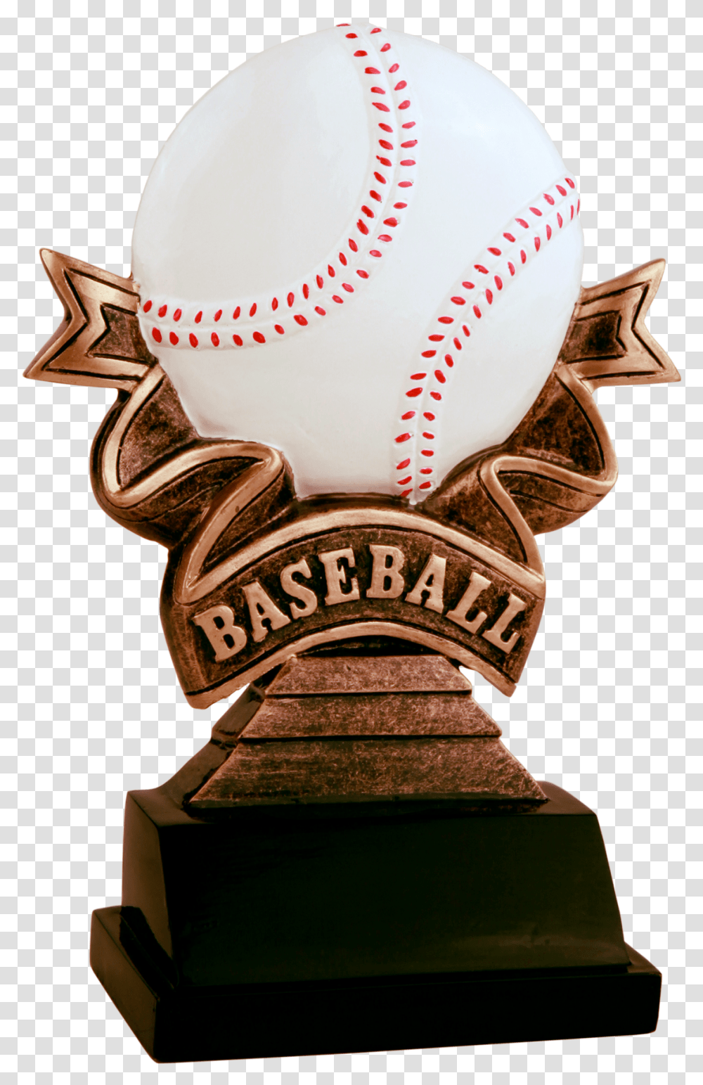 Download Baseball Ribbon Resin Baseball Ribbon Resin Background Baseball Trophy, Logo, Symbol, Trademark, Wedding Cake Transparent Png