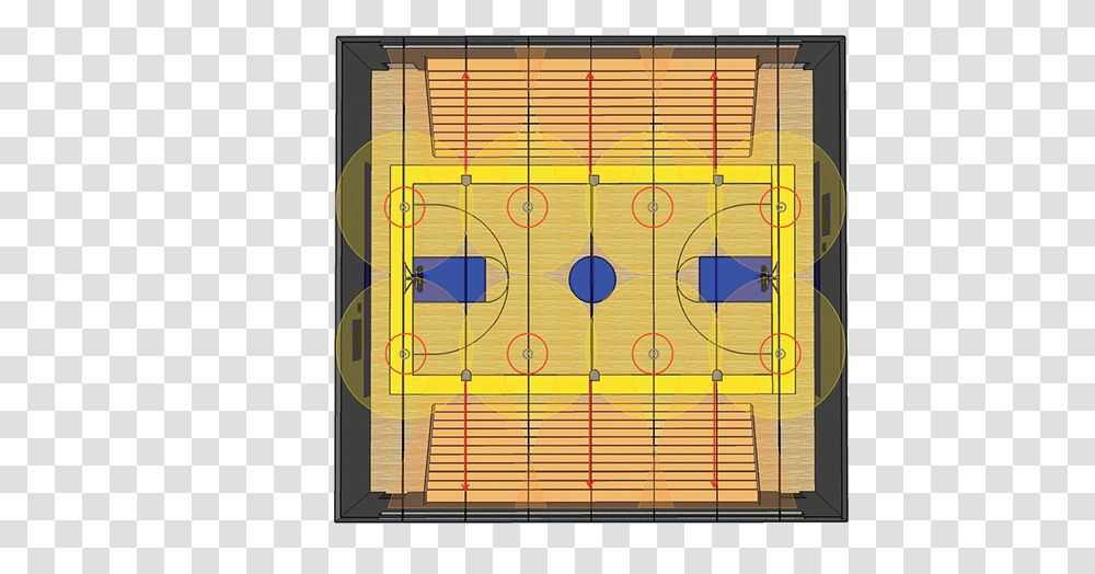 Download Basketball Court With Bleachers Diagram Hd Parcheesi, Plan, Plot, Text, Rug Transparent Png
