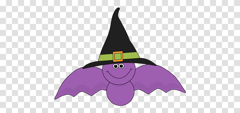 Download Bat Clipart Funny Halloween Bat With A Hat Full Bat In A Hat, Clothing, Apparel, Party Hat, Sombrero Transparent Png