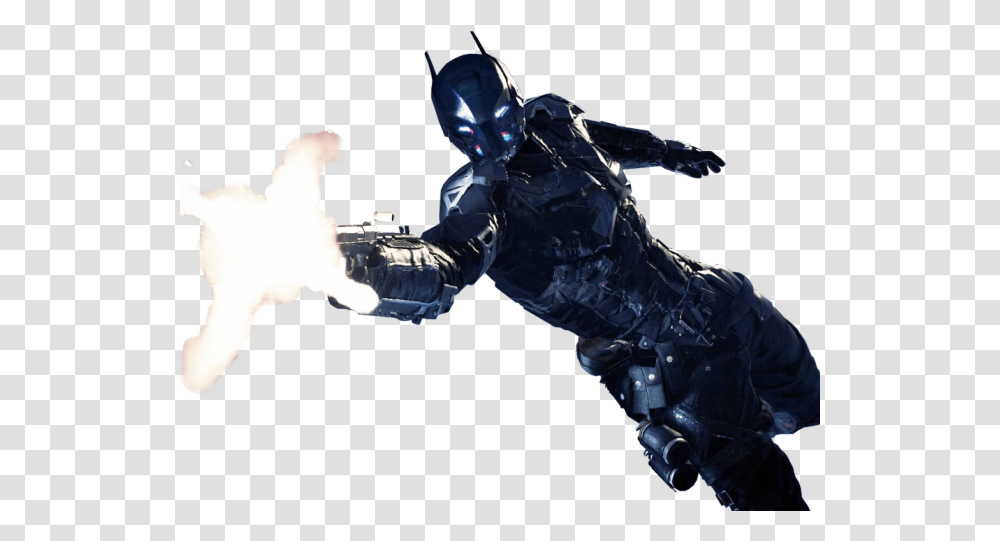 Download Batman Arkham Knight Clipart Arkham Knight, Person, Human, Helmet, Clothing Transparent Png