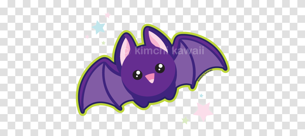 Download Bats Kawaii Kawaii Bats Full Size Bat Animal Stickers, Mammal, Wildlife Transparent Png