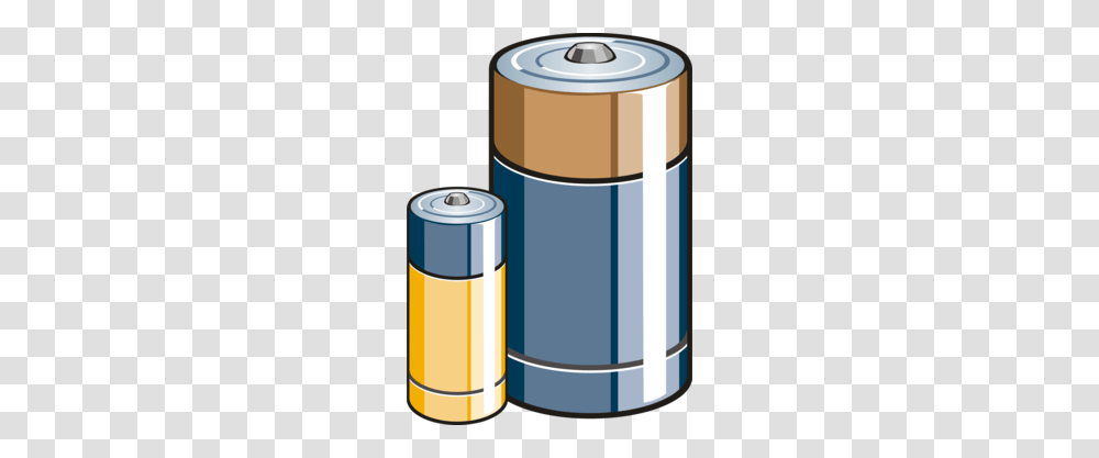 Download Batteries Clipart Ac Adapter Electric Battery Clip Art, Cylinder, Tin, Can, Barrel Transparent Png