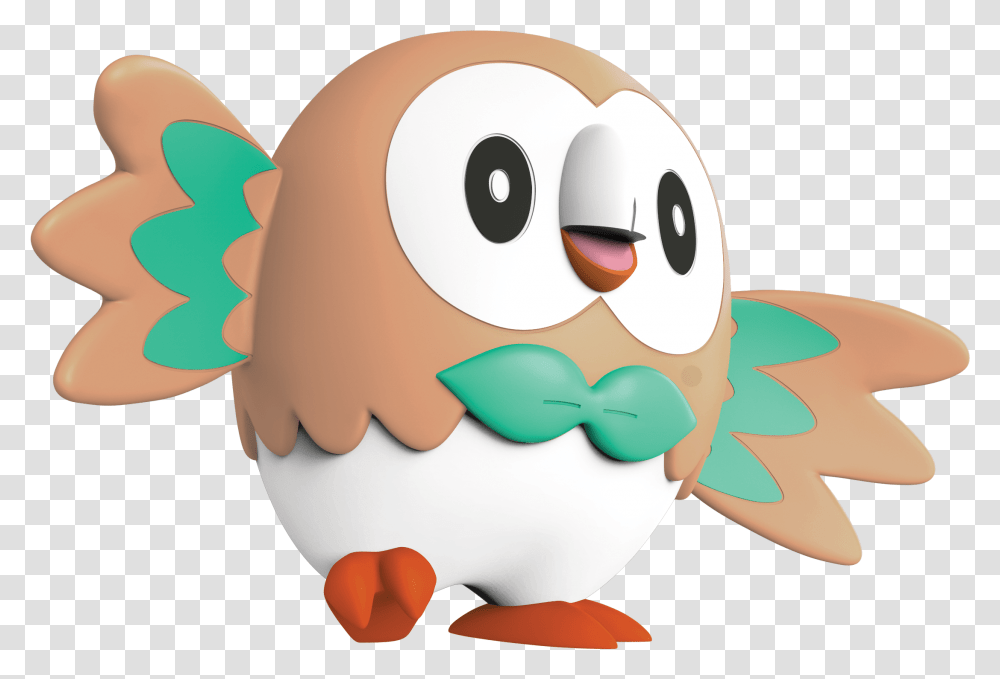 Download Battle Figure Rowlet & Full Size Image Pokemon Figures, Angry Birds, Toy, Animal Transparent Png