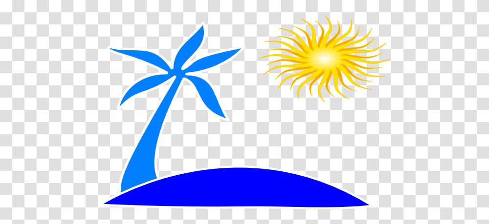 Download Beach Sunset Clipart Palm Tree And Beach Logo Sun And Beach Hd Clip, Symbol, Star Symbol, Outdoors, Nature Transparent Png