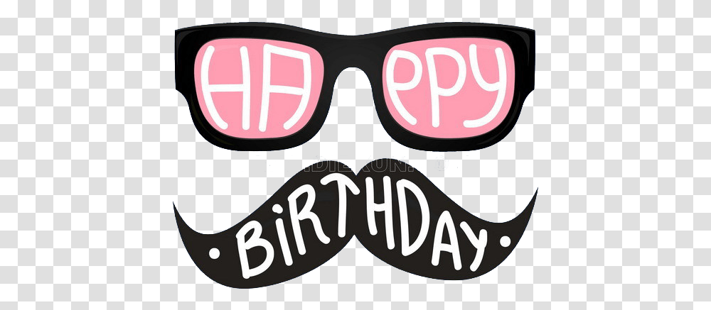 Download Beard Simple Wish Greeting Styling To Birthday Clip Art, Label, Text, Glasses, Accessories Transparent Png